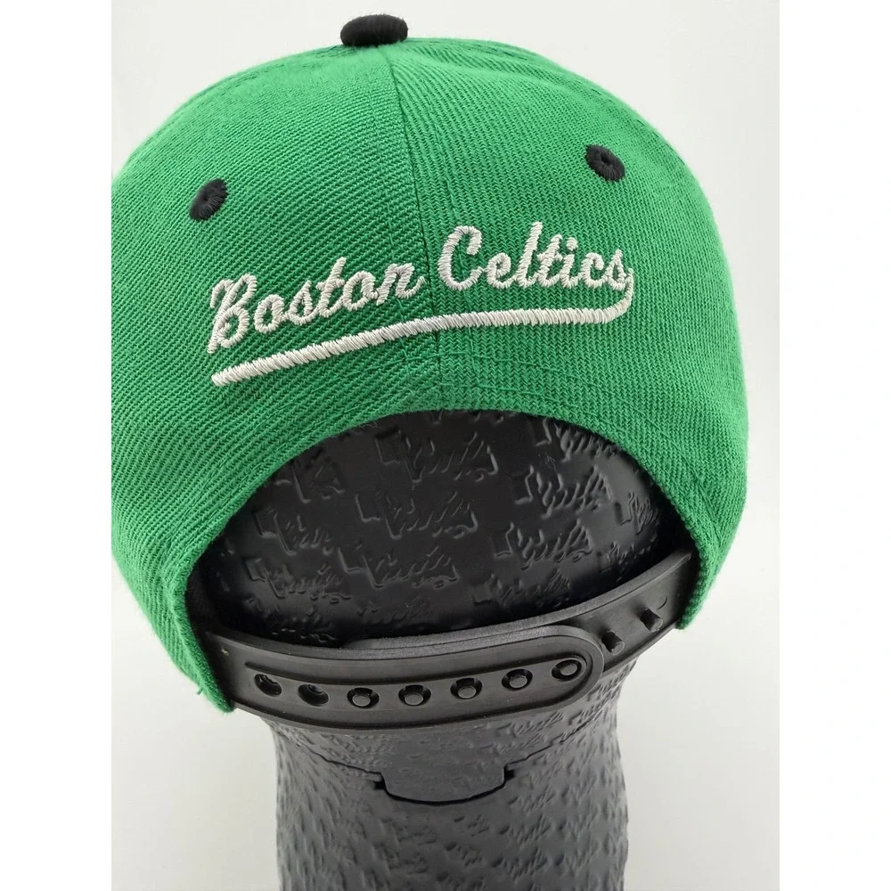NBA Boston Celtics Youth Snapback Hat Green Black Script‎ Logo Adjustable Cap